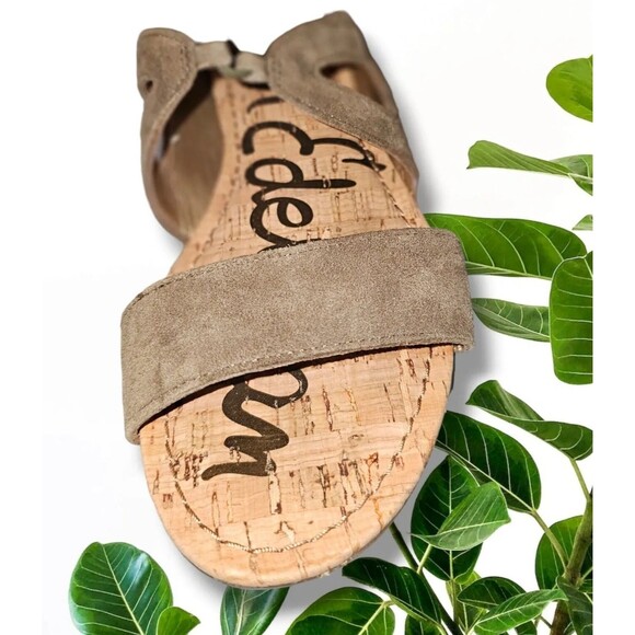 Sam Edelman Dean Caged Laced Open Toe Sandal Sz 9M - Light Brown Suede Display - Picture 12 of 14